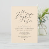 「The Night Before」シャンパンリハーサルディナー 招待状 (スタンド正面)