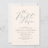 「The Night Before」シャンパンリハーサルディナー 招待状 (正面)