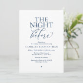 「The Night Before」モダンな結婚式のリハーサルディナー 招待状 (スタンド正面)