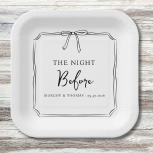 "The Night Before"リハーサルディナーウェルカムパーティー ペーパープレート