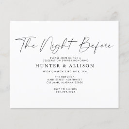 『The Night Before』| 挙式前ディナーの招待状 チラシ