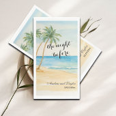 The night Before Beach and Palm Trees Wedding