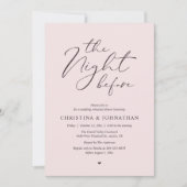 “The Night Before” Blush Whisper Rehearsal Dinner 招待状 (正面)