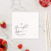 The Night Before Calligraphy heart wedding  スタンダードカクテルナプキン (インサイチュ)