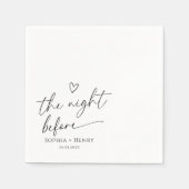 The Night Before Calligraphy heart wedding  スタンダードカクテルナプキン (正面)