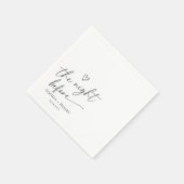 The Night Before Calligraphy heart wedding  スタンダードカクテルナプキン (角)