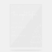 The Night Before Champagne Tower Rehearsal Dinner アクリルサイン (正面)