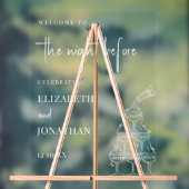 The Night Before Champagne Tower Rehearsal Dinner アクリルサイン (ニュートラル)