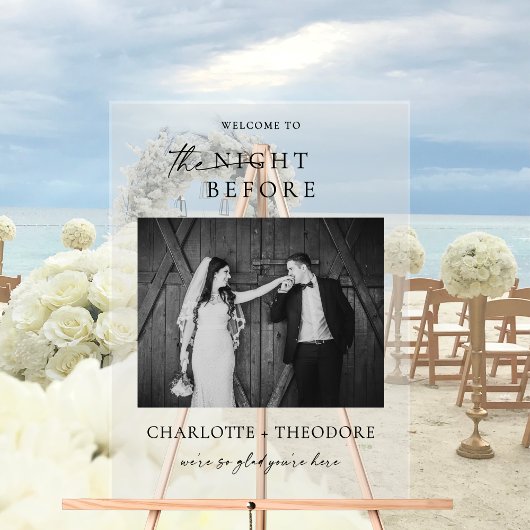 The Night Before Dinner Welcome with/Photo 結婚's アクリルサイン