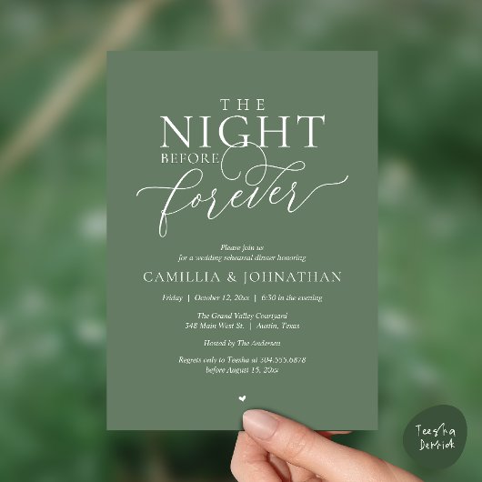 “The Night Before Forever” サージブルー リハーサル 招待状