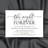 The Night Before Forever, Classy Rehearsal Dinner 招待状