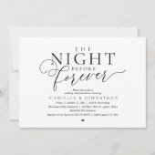 “The Night Before Forever” Modern Rehearsal Dinner 招待状 (正面)