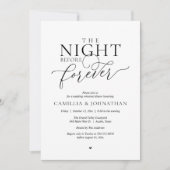 “The Night Before Forever” Modern Rehearsal Dinner 招待状 (正面)