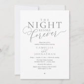 “The Night Before Forever” Modern Rehearsal Dinner 招待状 (正面)