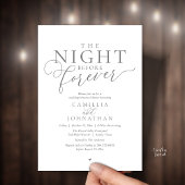 “The Night Before Forever” Modern Rehearsal Dinner 招待状