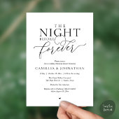 “The Night Before Forever” Modern Rehearsal Dinner 招待状