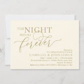 The Night Before Forever, Wedding Rehearsal Dinner 招待状 (正面)