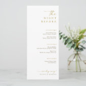 The Night Before Gold Wedding Rehearsal Dinner メニュー (スタンド正面)