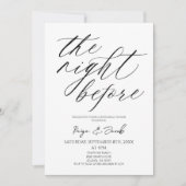 The Night Before Minimal Wedding Rehearsal Dinner 招待状 (正面)