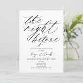 The Night Before Minimal Wedding Rehearsal Dinner 招待状 (スタンド正面)