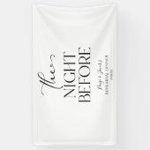 The Night Before Minimal Wedding Rehearsal Dinner 横断幕 (縦)