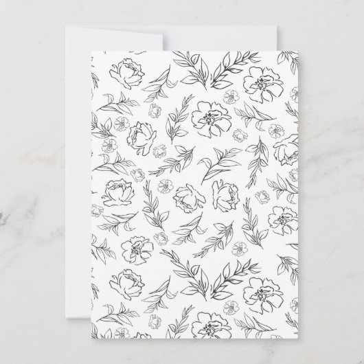 The Night Before | Minimalist Botanical Rehearsal  招待状 (裏面)