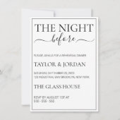 The Night Before | Minimalist Botanical Rehearsal 招待状 (正面)