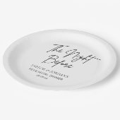 The Night Before Minimalist Rehearsal Dinner ペーパープレート (アングル)