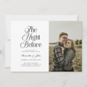 The Night Before Modern Photo  Rehearsal Dinner 招待状 (正面)