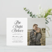 The Night Before Modern Photo  Rehearsal Dinner 招待状 (スタンド正面)