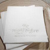 The Night Before Modern Rehearsal Dinner Gold 箔ナプキン