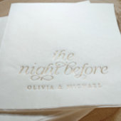 The Night Before Modern Rehearsal Dinner Gold 箔ナプキン