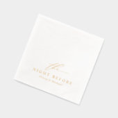 The Night Before Modern Rehearsal Dinner Wedding 箔ナプキン (左)