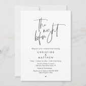 The Night Before, Modern Wedding Rehearsal Dinner 招待状 (正面)