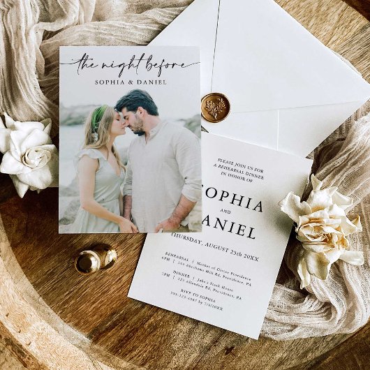 The Night Before Rehearsal Dinner Invitation 招待状