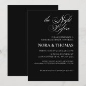 The Night Before Rehearsal Dinner Invitation Black 招待状 (正面/裏面)