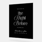 The Night Before Rehearsal Dinner Welcome Sign アクリルサイン (傾斜)