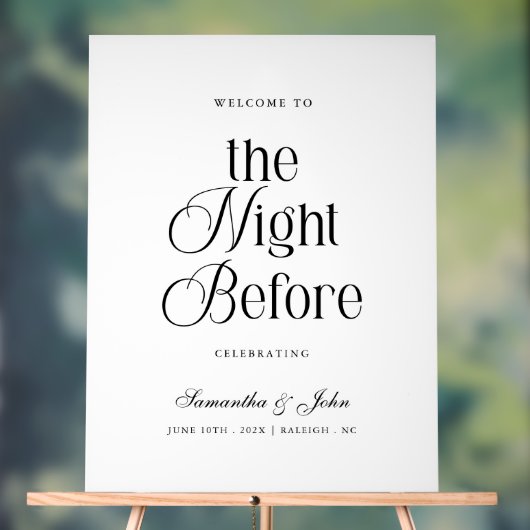 The Night Before Rehearsal Dinner Welcome Sign アクリルサイン (ニュートラル)