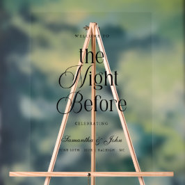 The Night Before Rehearsal Dinner Welcome Sign アクリルサイン