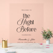 The Night Before Rehearsal Dinner Welcome Sign アクリルサイン (ウェディング)