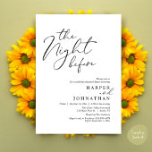 The Night Before Romantic Wedding Rehearsal Dinner 招待状