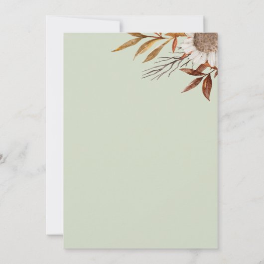 The night before rustic boho rehearsal dinner 招待状 (裏面)