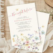 The night before rustic wedding rehearsal dinner 招待状