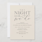 “The Night Before We Do” Modern Rehearsal Dinner 招待状 (正面)