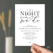 “The Night Before We Do” Modern Rehearsal Dinner 招待状