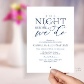 “The Night Before We Do” Modern Rehearsal Dinner 招待状