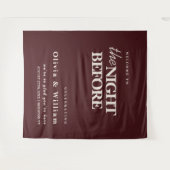 The Night Before Wedding Burgundy Backdrop タペストリー (正面(横))