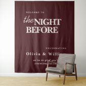 The Night Before Wedding Burgundy Backdrop タペストリー (インサイチュ)