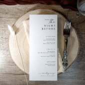 The Night Before Wedding Rehearsal Dinner メニュー