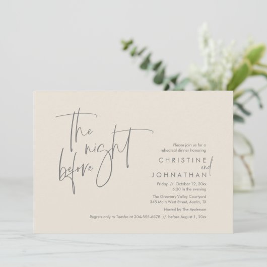 The Night Before, Wedding Rehearsal Dinner 招待状 (スタンド正面)